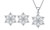 NEW Personalised Romantic Christmas Snowflake Necklace Earrings Set Christmas Gift 5887