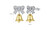 NEW Christmas Bell Bow Stud Earrings for Women Girls 5909