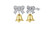 NEW Christmas Bell Bow Stud Earrings for Women Girls 5909