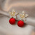 NEW Three -dimensional petal earrings Flower earrings  5915