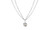 NEW Split love multi-layer zircon necklace female clavicle chain  6066