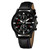 NEW Male Watch Bracelet Set Business Brown Leather Quartz Wrist Watches6107-LA