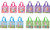 2302  12pcs Easter Cartoon Year of Rabbit Non-woven Food Packaging Bag 6182