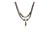 2302 NEW National style woven crescent pendant beaded necklace 6161