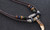 2302 NEW National style woven crescent pendant beaded necklace 6161