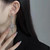 2302NEW-Liquid metal drop earrings 6529
