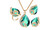 2302  NEW  3pcs Peacock exquisite jewelry three-piece necklace set  6317