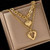 2303  NEW Angel Wings Love Necklace Female Double Clavicle Chain  6335