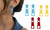 2303  NEW  Simple zipper earrings Color metal candy earrings   6337