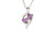 2303  Double-hearted pendant Candy series Aquamarine necklace Amethyst   6342