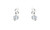 2303 NEW  Silver needle zircon split love earrings 6344