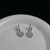 2303 NEW  Silver needle zircon split love earrings 6344