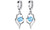 2303 NEW  heart-shaped angel feather earrings with zircon  6345