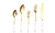 2303  NEW  Stainless steel ceramic imitation wood imitation marble knife, fork, spoon, fork, five-piece set  6371