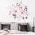 2303 NEW Watercolor pink flowers and leaves background decoration removable self-adhesive wall sticker  6366