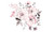 2303 NEW Watercolor pink flowers and leaves background decoration removable self-adhesive wall sticker  6366