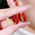 2303 NEW  Red oil drop retro simple and versatile design earrings6368