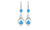 2303  Zircon silver rotating tassel twist earrings 6604