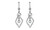 2303  Zircon silver rotating tassel twist earrings 6604