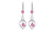 2303  Zircon silver rotating tassel twist earrings 6604