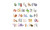 2303 NEW English Letter Cartoon Children's Room English Pinyin Early Childhood Education Poster Kindergarten Wall Decal 6618