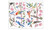 2303 NEW Spring Colored Branches, Flowers, Birds, Butterflies, Static Glass Stickers, Window Glass, Window Wall Stickers 6621