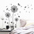 2303 NEW Black Dandelion Butterfly Wall Decal Living Room Sofa Bedroom Background Decoration Decal 6625