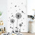 2303 NEW Black Dandelion Butterfly Wall Decal Living Room Sofa Bedroom Background Decoration Decal 6625