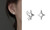 2303 NEW  Sterling Silver Four Point Star Earrings Star Earrings 6630