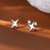 2303 NEW  Sterling Silver Four Point Star Earrings Star Earrings 6630