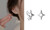 2303 NEW  Sterling Silver Four Point Star Earrings Star Earrings 6630