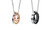 2303 NEW 2PC Double Ring Buckle Titanium Steel Couple Necklace 6637