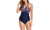 2304 NEW Spliced chest cross neck strap one piece swimsuit 6664