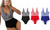 2304 NEWStriped ruffled color matching one piece swimsuit 6665