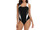 2304 NEW Color blocking sports briefs one piece swimsuit 6672
