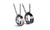 2304 NEW 2PC Double Ring Buckle Pendant Love Couple Necklace 6422