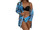 2304 NEW Split printed bikini swimsuit mesh jacket three piece set 6692