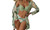 2304 NEW Split printed bikini swimsuit mesh jacket three piece set 6692