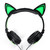 Foldable Flashing Glowing cat ear headphones Gaming Headset Earphone with LED light For PC Laptop Computer Mobile Phone
