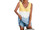 2304  NEW  Spring and Summer Women's Gradient Contrast V-neck Tank Top T-shirt Top 6857