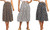2304 NEW Women's Bohemian leopard print skirt with pleated A-line long skirt  6896