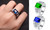 2305 NEW Emerald Zircon Men's Ring with Sapphire and Diamond Green Crystal Ring 7052 LA