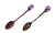  2305 NEW 2PC Natural Crystal Amethyst Carving Long Handle Stirring Spoon 7047LA