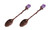  2305 NEW 2PC Natural Crystal Amethyst Carving Long Handle Stirring Spoon 7047LA