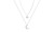 2305 NEW Sparkling Diamond Starlight Moon Double Layer Necklace Female Clavicle Chain 7069 LA