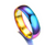 Stainless Steel Unisex Rainbow Ring
