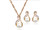 2305 NEW 8-shaped pearl diamond necklace earring set 7116LA