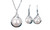 2305 NEW Simulated pearl earrings necklace set 7132LA