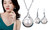 2305 NEW Simulated pearl earrings necklace set 7132LA