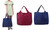 2305 NEW 2PC large thickened folding waterproof Oxford cloth shopping bag 7139LA